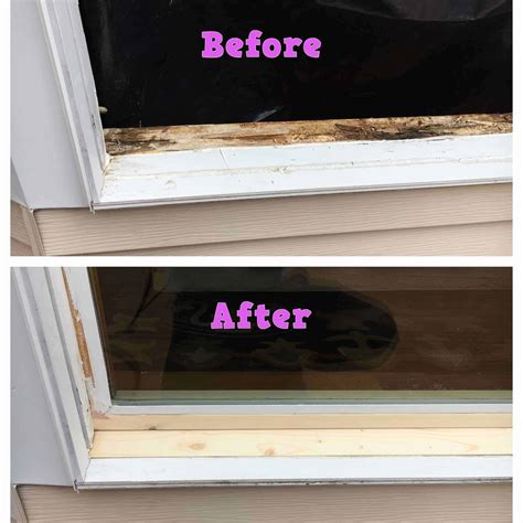 Exterior window sill Trim repair | Window Sill Repair - Windows Restore Inc