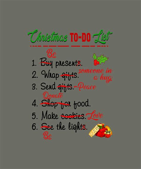 Christmas To-do List Funny Things For Noel Digital Art by Felix - Fine Art America