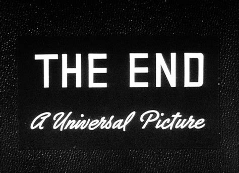 THE END | The end, Universal pictures, Retail logos