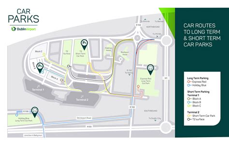 Parking map Dublin Airport - Terminal 1 and 2