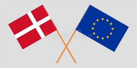 Denmark and EU. the Danish and European Union Flags. Official Colors ...