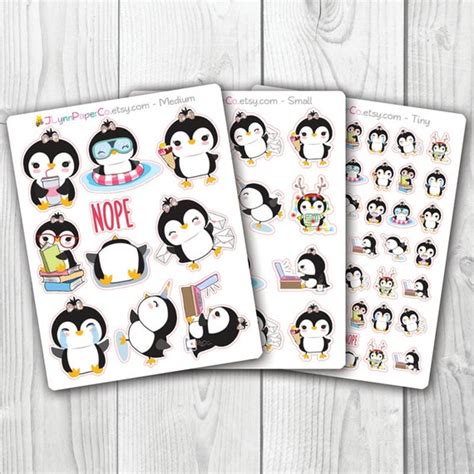 Penguin Stickers | Etsy