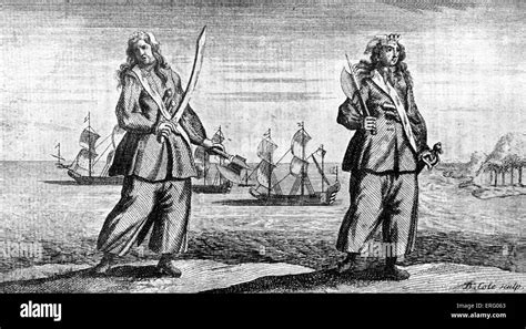 'Anne Bonny and Mary Read, the female pirates', engraved by B Cole Stock Photo, Royalty Free ...