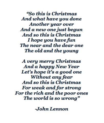 ~John Lennon | Christmas lyrics, Pop song lyrics, John lennon lyrics