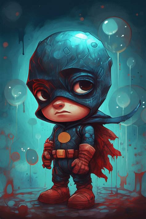 The Little Hero in a Dreamy World A Colorful Digital Painting of a Boy ...