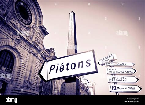 Street signs in front of the Paris-Orleans building, Paris, France ...