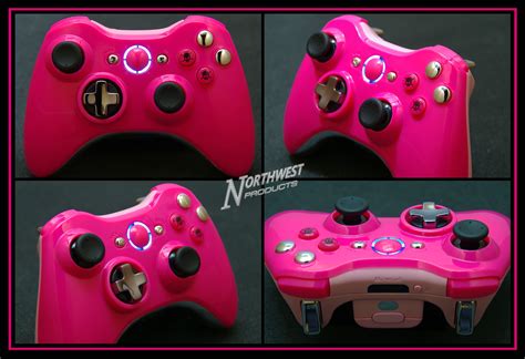 Custom "Pink Skulls" XBox360 Wireless Controller | Xbox controller ...