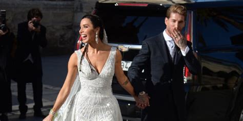 Pilar Rubio wore a Lebanese designer for her wedding to Sergio Ramos