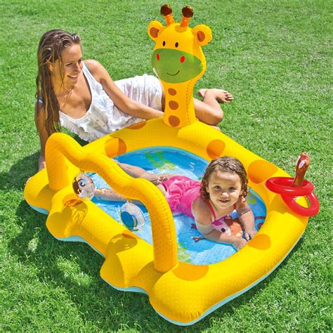 Intex Inflatable Smiley Giraffe Baby Pool - Walmart.com - Walmart.com