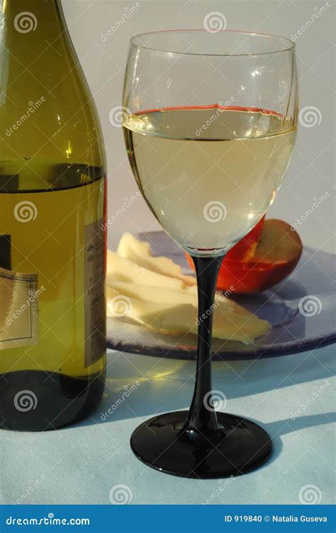 White Dessert Wine Served with Cheese and Fruits Stock Photo - Image of ...