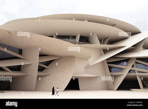 View of new National Museum of Qatar in Doha , Qatar. Architect Jean ...