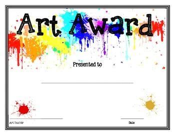 Art award certificate free printable – Artofit