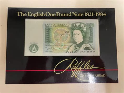 THE ENGLISH ONE Pound Note 1821 - 1984 Raffles One Step Ahead £6.50 ...