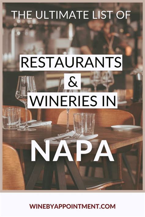 The Ultimate Restaurant and Wine Guide to Napa Valley | Wine Tasting ...