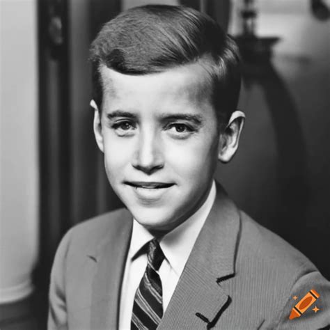 Black and white photo of young joe biden in 1973 on Craiyon