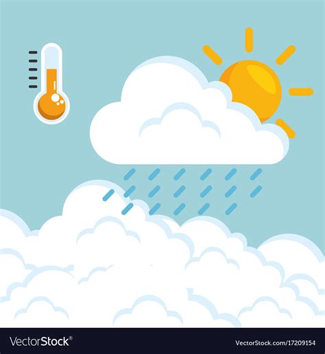 Rainy weather forecast Royalty Free Vector Image