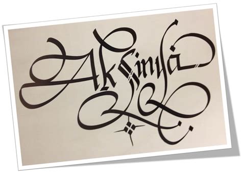 Calligraphy Art: Russian Names in calligraphy-Aksinya