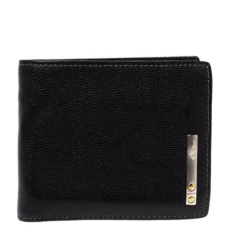 Cartier Black Leather Santos De Cartier Bifold Wallet Cartier | The Luxury Closet