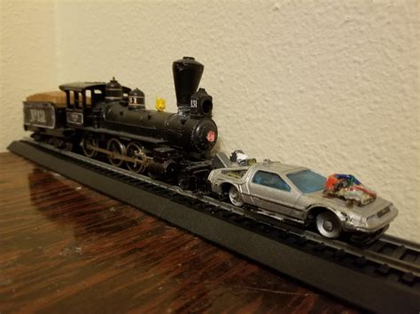 My back to the future 3 car and train from 1885 HO scale : BacktotheFuture