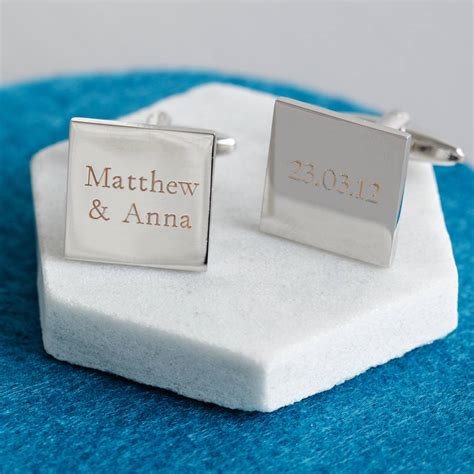 Personalised Engraved Wedding Cufflinks By Twenty-Seven