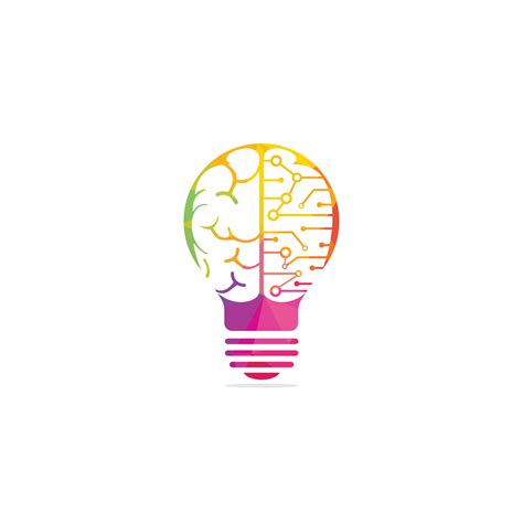 Bulb and brain logo design. Creative light bulb idea brain vector icon. 13156753 Vector Art at ...