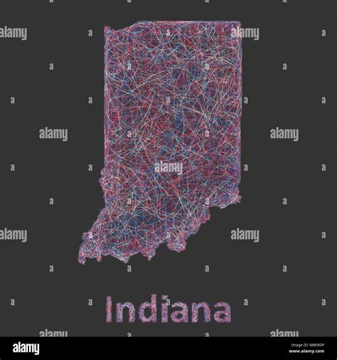 Indiana line art map Stock Vector Image & Art - Alamy