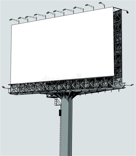 Vector Illustration of a Blank Billboard Stock Vector - Illustration of ...