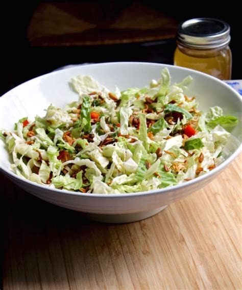 Napa Cabbage Salad Recipe {Asian Ramen Noodle Salad}