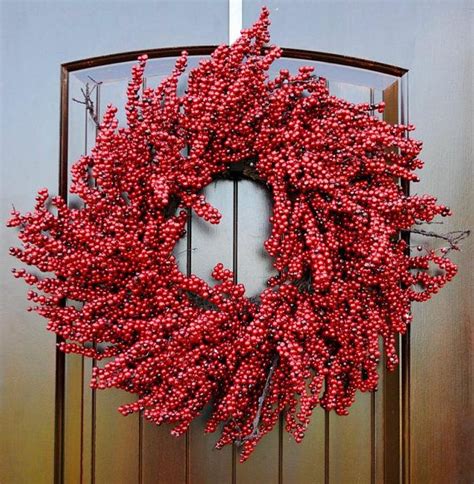 Christmas wreathred berry wreathglitter berry wreathholiday | Christmas ...