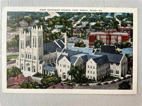 Vintage Postcard 1930-1945 First Methodist Church Fort Worth Texas ...