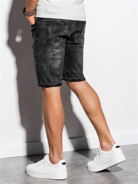 Men's denim shorts W130 - black | MODONE wholesale - Clothing For Men