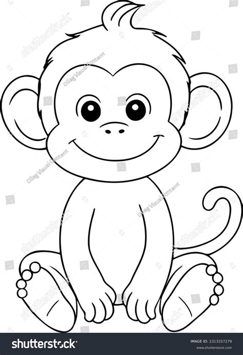 Monkey Outline Drawing: Over 7,732 Royalty-Free Licensable Stock ...