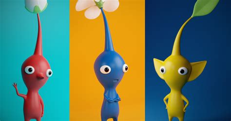 3 Pikmin Characters by PrintChallenge | Download free STL model ...