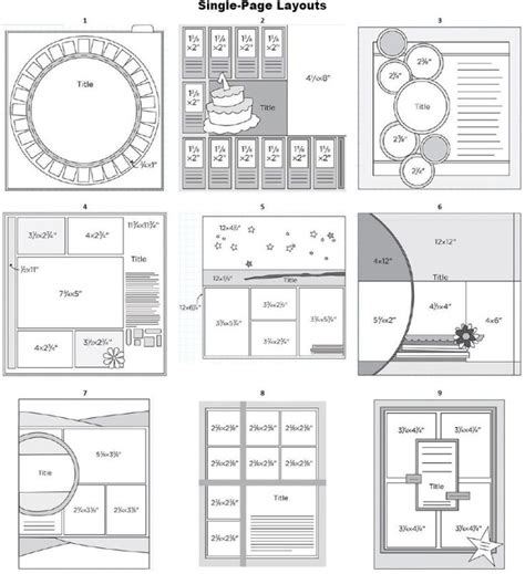 8x8 Scrapbook Layouts Templates Single Page Layouts Great Website With ...