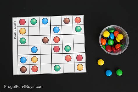 Candy Sudoku Printable Game Boards - Frugal Fun For Boys and Girls