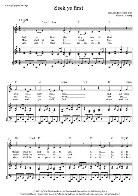 Hymn-Seek Ye First Sheet Music pdf, - Free Score Download ★