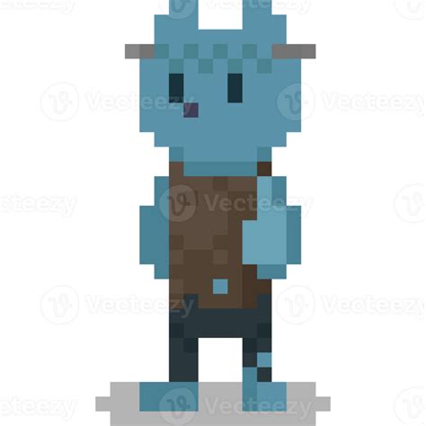 Pixel art halloween frankenstien cat character 27190596 PNG