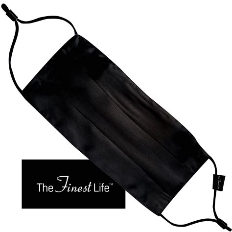 Pure Silk Face Mask (Black) | The Finest Life