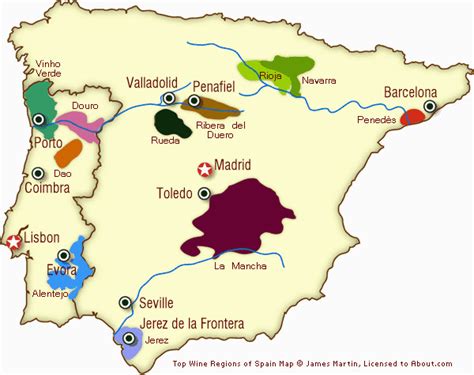 San Pedro Spain Map Spain and Portugal Wine Regions | secretmuseum