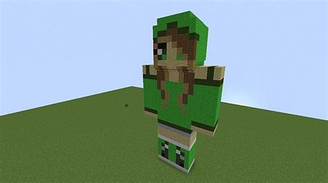 Creeper Girl 3D Pixelart Minecraft Project