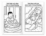 Mom Is Breastfeeding coloring Book  Noodle Soup sketch template