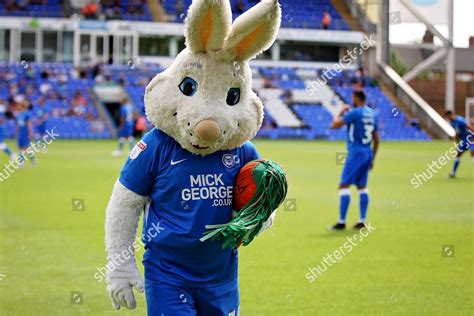 Peterborough Utd Mascot Peter Burrow Before Editorial Stock Photo ...