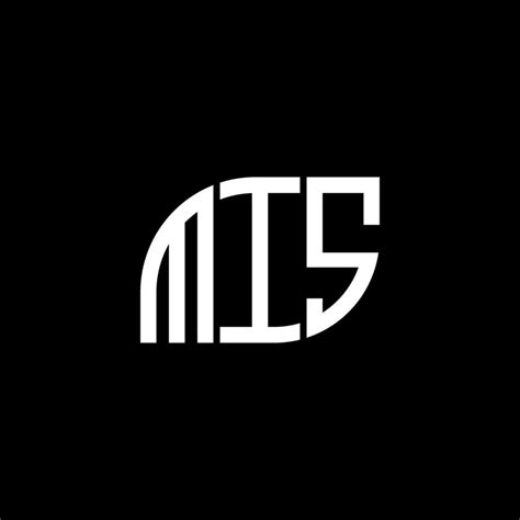 MIS letter logo design on black background. MIS creative initials letter logo concept. MIS ...