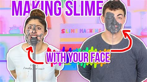 FACE SLIME CHALLENGE, Making slime only using your face and mouth ...