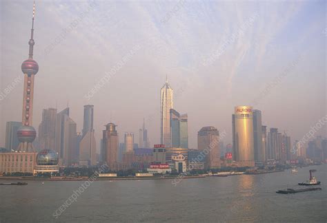 Air pollution over Shanghai, China - Stock Image - E810/0456 - Science ...