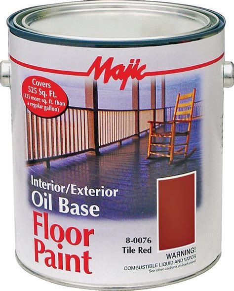 Majic Paints 8-0076-1 1 Gallon Tile Red Interior & Exterior Oil Base Floor Paint - Walmart.com ...