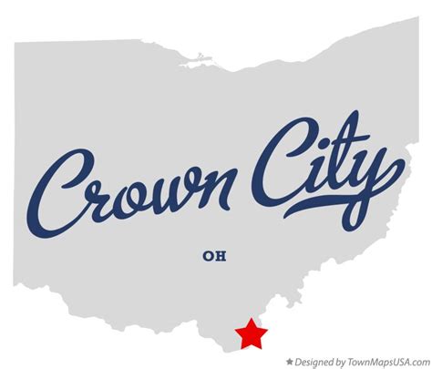 Map of Crown City, OH, Ohio