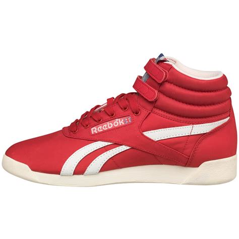 Buy Reebok Womens Freestyle Hi Vintage Hi-Tops Red/Chalk/Sandtrap