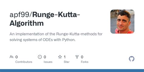 GitHub - apf99/Runge-Kutta-Algorithm: An implementation of the Runge-Kutta-methods for solving ...