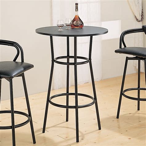 Dixie Round Metal Pub Table in Black - 2383